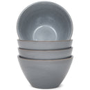 Elanze Designs Slant Side Glossy Ceramic 6.5 inch Contemporary Serving Bowl, Ice Grey