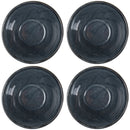 Elanze Designs Slant Side Glossy Ceramic 6.5 inch Contemporary Serving Bowl, Navy Blue