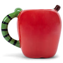 100 North Red Apple With Worm 18 ounce Glossy Ceramic Character Mug