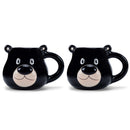 100 North Black Bear 20 ounce Glossy Ceramic Character Mugs Pack of 2