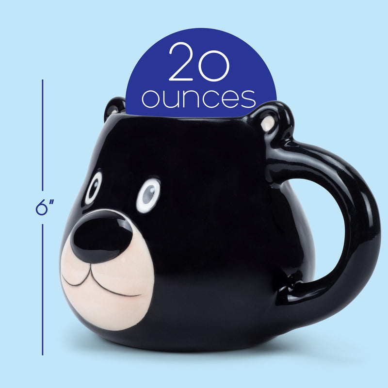 100 North Black Bear 20 ounce Glossy Ceramic Character Mug