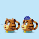 100 North Orange Cat 18 ounce Glossy Ceramic Character Mugs Pack of 2