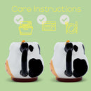 100 North Black and White Cow 18 ounce Glossy Ceramic Character Mugs Pack of 2