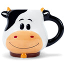 100 North Black and White Cow 18 ounce Glossy Ceramic Character Mug