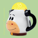 100 North Black and White Cow 18 ounce Glossy Ceramic Character Mug
