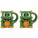 100 North Green Dragon 17 ounce Glossy Ceramic Character Mugs Pack of 2