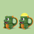 100 North Green Dragon 17 ounce Glossy Ceramic Character Mugs Pack of 2