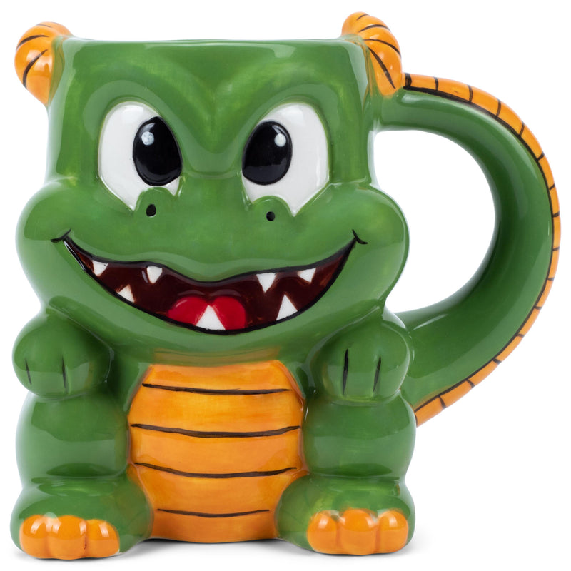 100 North Green Dragon 17 ounce Glossy Ceramic Character Mug