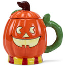 100 North Pumpkin Jack O'Lantern 16 ounce Glossy Ceramic Character Mug