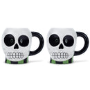100 North Skull 17 ounce Glossy Ceramic Halloween Character Mugs Pack of 2