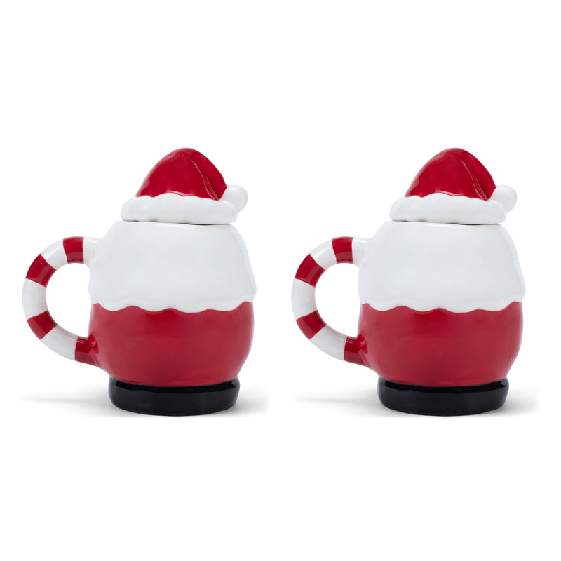 100 North Santa Claus 17 ounce Glossy Ceramic Christmas Character Mugs Pack of 2