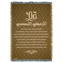 Dicksons 50th Wedding Anniversary Poem 48 x 68 All Cotton Tapestry Throw Blanket