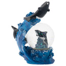 Tidal Wave Orca Pod Figurine 45MM Glitter Water Globe Decoration