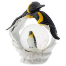 Yellow Neck Penguin Family Figurine 45MM Glitter Water Globe Decoration