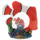 Front view of Striped Clown Fish Figurine Glitter Snow Globe