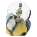 White Headed Mommy and Baby Bird Figurine 45MM Glitter Water Globe Decoration