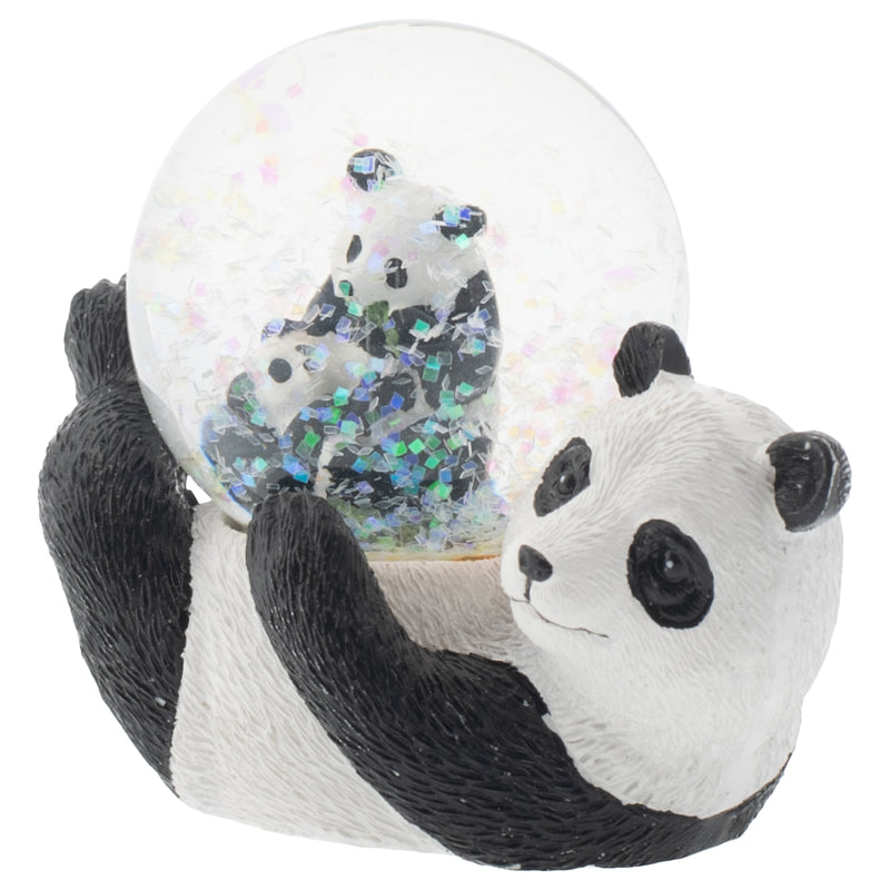 Panda Bear Mommy and Cub Figurine 45MM Glitter Water Globe Decoration