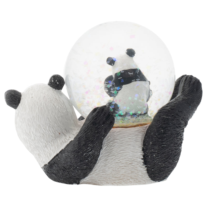 Panda Bear Mommy and Cub Figurine 45MM Glitter Water Globe Decoration
