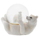 White Polar Bear Mommy and Cub Figurine 45MM Glitter Water Globe Decoration