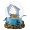 Coral Reef Dolphin Pod 100MM Musical Water Globe Plays Tune Fur Elise
