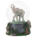 Elephant Pride Family 100MM Musical Water Globe Plays Tune Born Free