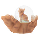 Striped Tabby Cat and Kitten Figurine 45MM Glitter Water Globe Decoration
