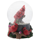 Spring Blossom Cardinals 100MM Musical Water Globe Plays Tune Wonderful World