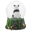Hugging Panda Bear Family 100MM Musical Water Globe Plays Tune Born Free