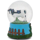 Cow and Farm Green 5.5 x 3.9 Resin Stone Glitter Water Globe Plays Born Free