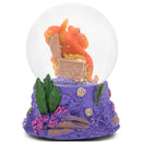 Octopus Treasure Purple 5.7 x 4.3 Resin Glitter Globe Plays By The Beautiful Sea
