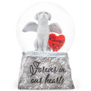 Dog Bereavement Grey 5.5 x 3.5 Resin Snow Globe Plays Wind Beneath My Wings
