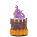 Dragon Castle Purple 5.5 x 3.5 Resin Glitter Globe Plays Fantasie Impromptu