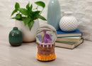 Dragon Castle Purple 5.5 x 3.5 Resin Glitter Globe Plays Fantasie Impromptu