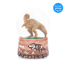T-Rex Fossils Brown 5.5 x 3.9 Resin Stone Glitter Water Globe Plays Born Free