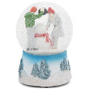 Building Snowman White 5.5 x 3.9 Resin Stone Snow Globe Plays O Christmas Tree