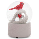 Cardinal Bereavement Red 5.5 x 3.9 Resin Stone Snow Globe Plays Amazing Grace