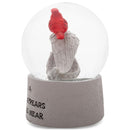 Cardinal Bereavement Red 5.5 x 3.9 Resin Stone Snow Globe Plays Amazing Grace