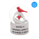 Cardinal Bereavement Red 5.5 x 3.9 Resin Stone Snow Globe Plays Amazing Grace