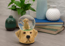 Golden Retriever Dog Brown 6.3 x 5.3 Resin Stone Glitter Globe Plays Born Free