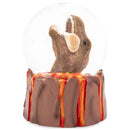 T-Rex Holding Bone Brown 5.2 x 3.9 Resin Glitter Globe Plays Fantasie Impromptu