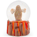 T-Rex Holding Bone Brown 5.2 x 3.9 Resin Glitter Globe Plays Fantasie Impromptu