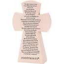 Dicksons Matthew 28:20 Always with You Footprints 7.5 inch Resin Stone Table Top Cross Figurine