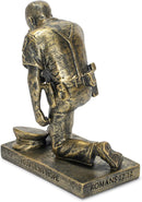 Dicksons Joyful in Hope Praying Police Officer 5 inch Gold Resin Stone Table Top Figurine