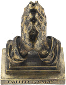 Dicksons Called to Pray Praying Hands 5 x 3 inch Gray Resin Stone Table Figurine