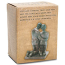 Dicksons Praying Husband and Wife 5 inch Grey Resin Stone Table Figurine
