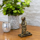 Dicksons Help Me Heal Praying Nurse 5 inch Gold Resin Stone Table Top Figurine