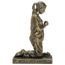 Dicksons Help Me Heal Praying Nurse 5 inch Gold Resin Stone Table Top Figurine