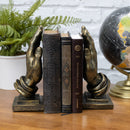 Dicksons Detailed Left and Right Praying Hands 9 inch Gray Resin Stone Bookends