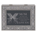 Top down view of Mom All That I Am Owe to You Filigree Jewel Jewelry and Music Box