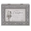 Daughter I Love More Than You Know Filigree Jewel Jewelry Music Box Plays Fur Elise